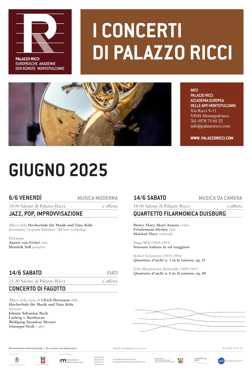 I Concerti di Palazzo Ricci – Giugno 2025